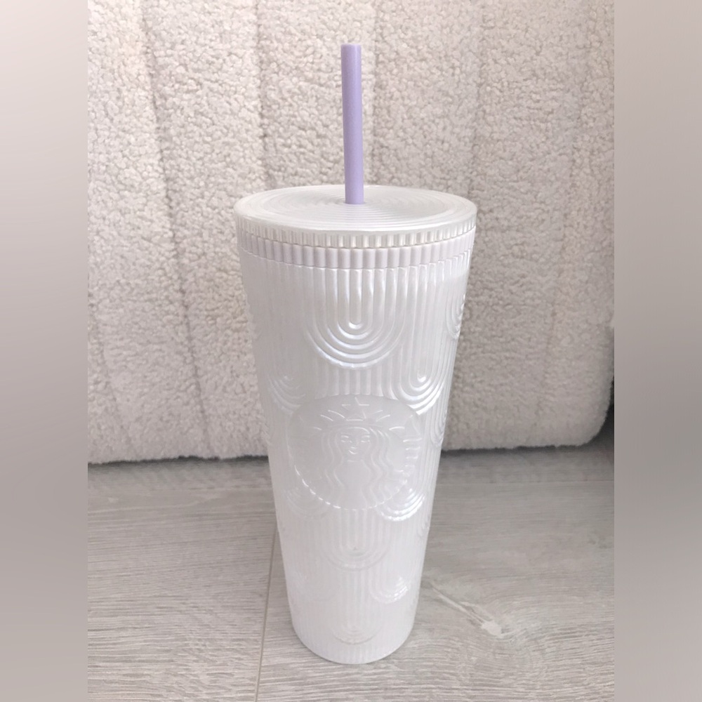 Starbucks Pearl White Mermaid Cold Cup Tumbler 24oz